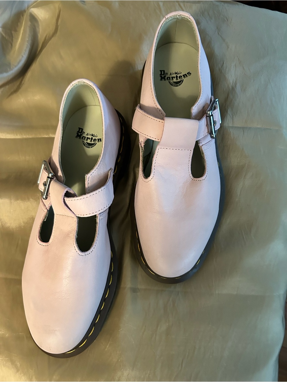 Dr. Martens Kids Pale Pink T-Bar Mary Jane Shoes
